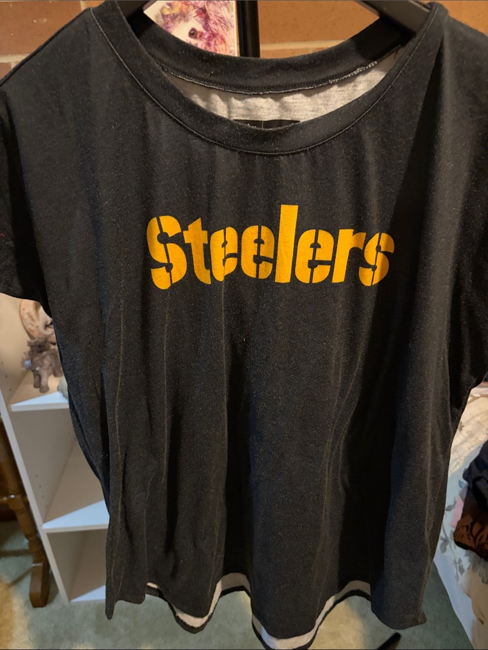 Steelers Graphic Short Sleeve Tee - Black with Gold Logo